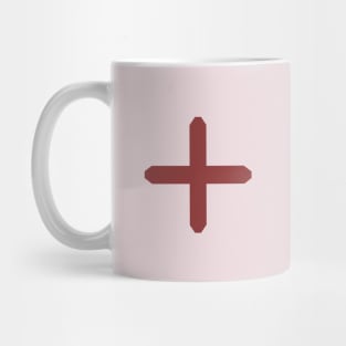 Plus in burgundy and pink Mug